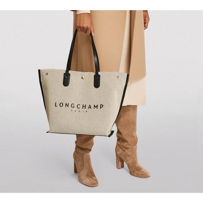 [DISKON] L*NGCHAMP Canvas Roseau Shoulder Bag [TERLARIS]