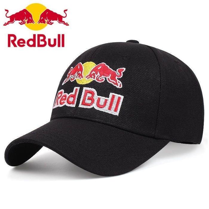 Topi Bisbol Banteng Merah Hitam Klasik Topi Balap Banteng Merah Topi Olahraga Luar Ruangan Pria Dan