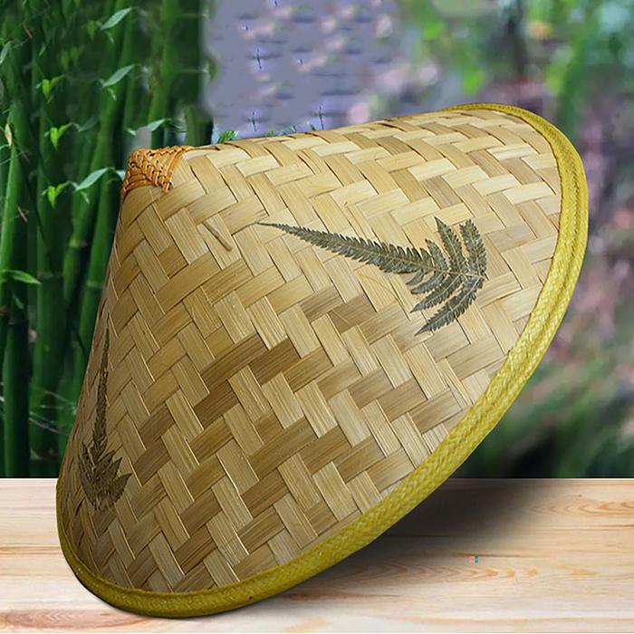 Topi Nelayan Rotan Bambu Retro Cina Topi Bucket Anyaman Buatan Tangan Topi Properti Tari Hujan Wisat