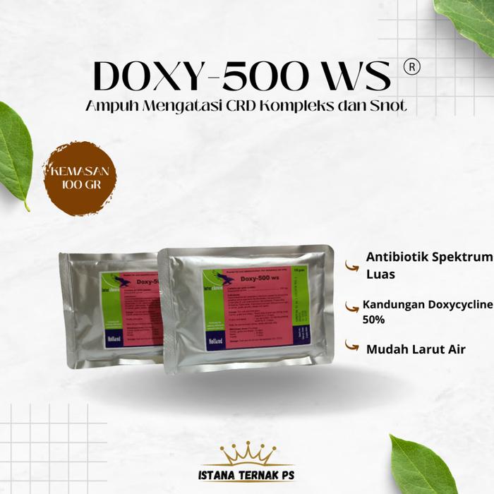 [DISKON] DOXY-500 WS 100 gram. Obat CRD Kompleks pada Ternak Unggas Kadar Tinggi 50% [TERLARIS]