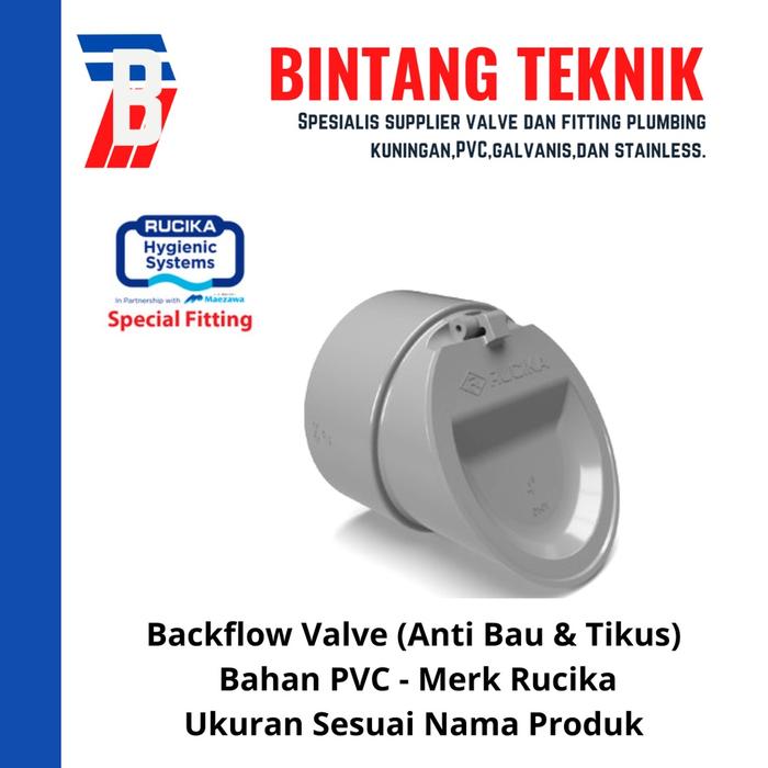[DISKON] Backflow Valve 6" inch PVC Rucika [TERLARIS]