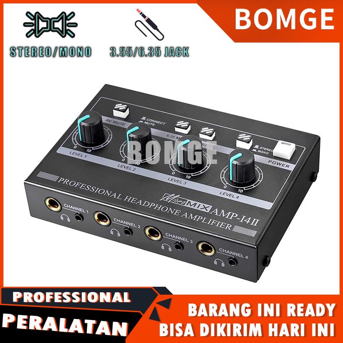 [DISKON] BOMGE Amplifier Headphone Stereo Komp 4 Saluran AMP-14II Amplifier Headphone Stereo Komp 4 