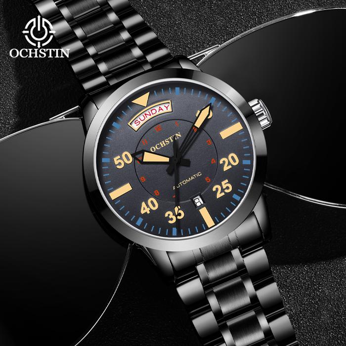 Jam Tangan Pria Ochstin new 2023 master series casual simple wind double calendar mechanical movemen