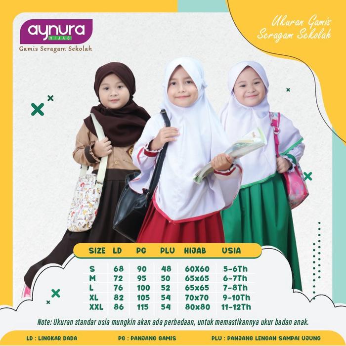 PAKET 100rb 3 BAJU New gamis Seragam sekolah Sd Merah Putih dan pramuka Model Gamis set hijab