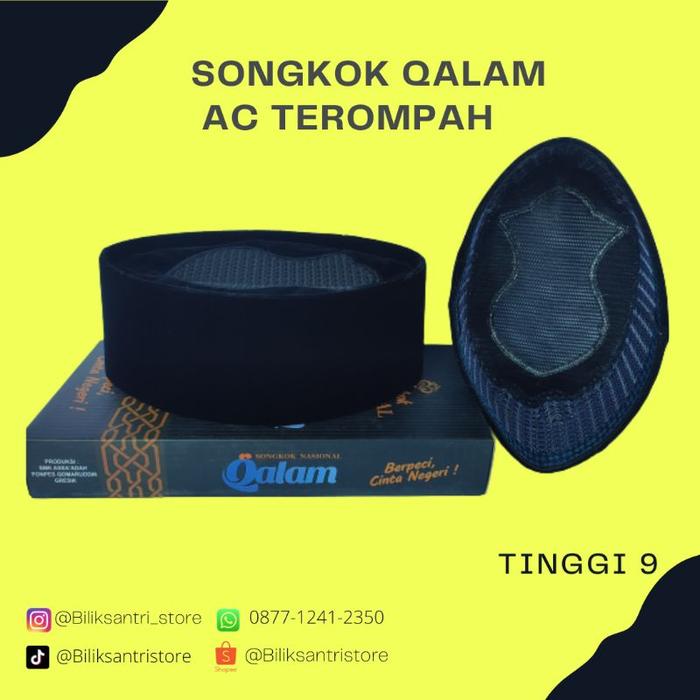 [Lisma Busana] SONGKOK PECI KOPIAH HITAM AC TEROMPAH MERK QALAM
