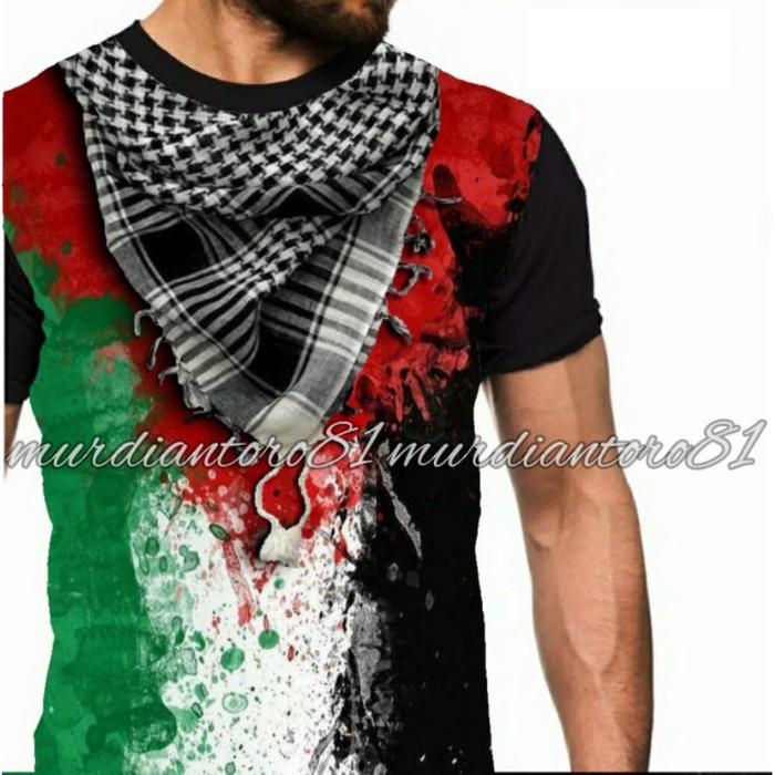[Lisma Busana] Kaos bela Palestina free Palestine save Gaza bendera sorban shemagh dakwah islami ana