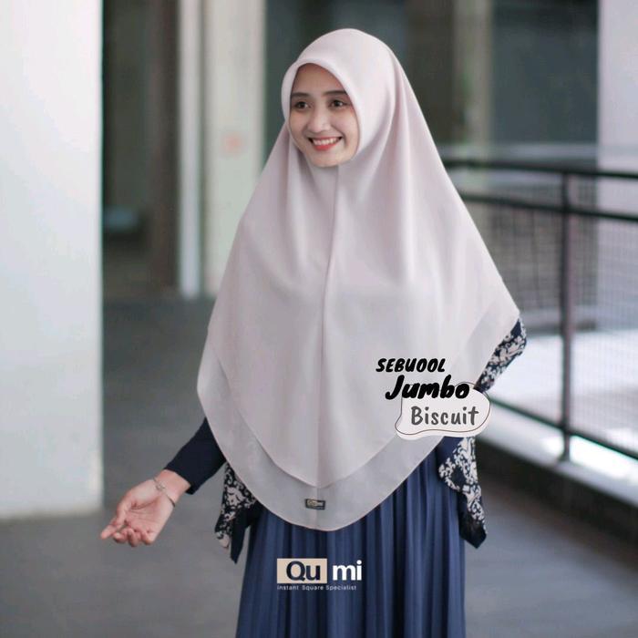 Sebuool jumbo original by qumilabel Jilbab Muslim Kerudung Syari Instan
