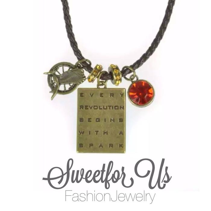 The Hunger Games: Catching Fire  Mockingjay Charms Cord Necklace