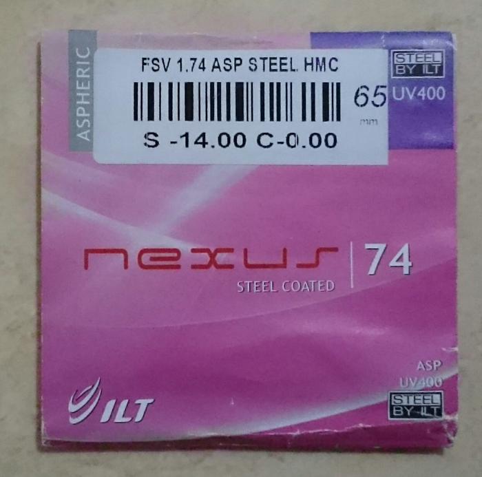 FSV NEXUS 1.74 AS UV STEEL SLIM LITE OPHTHALMIC LENS