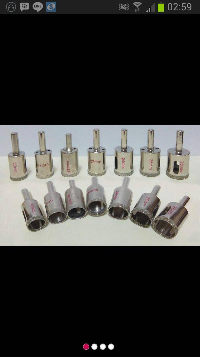 mata bor batu akik untuk gelang 50-70mm merk sola 5pcs