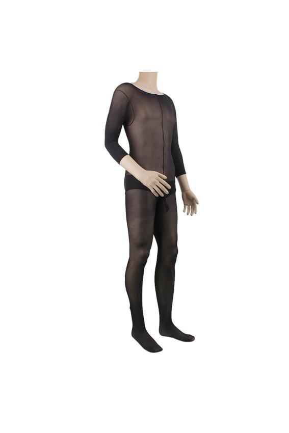 Body Stocking / Pantyhose Pria Warna Hitam BST9579