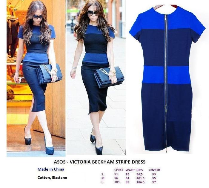 ASOS - VICTORIA BECKHAM STRIPE DRESS - FASHIONME FO BRANDED