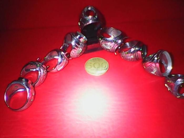 cangkang ikat emban batu akik silfer titanium motif