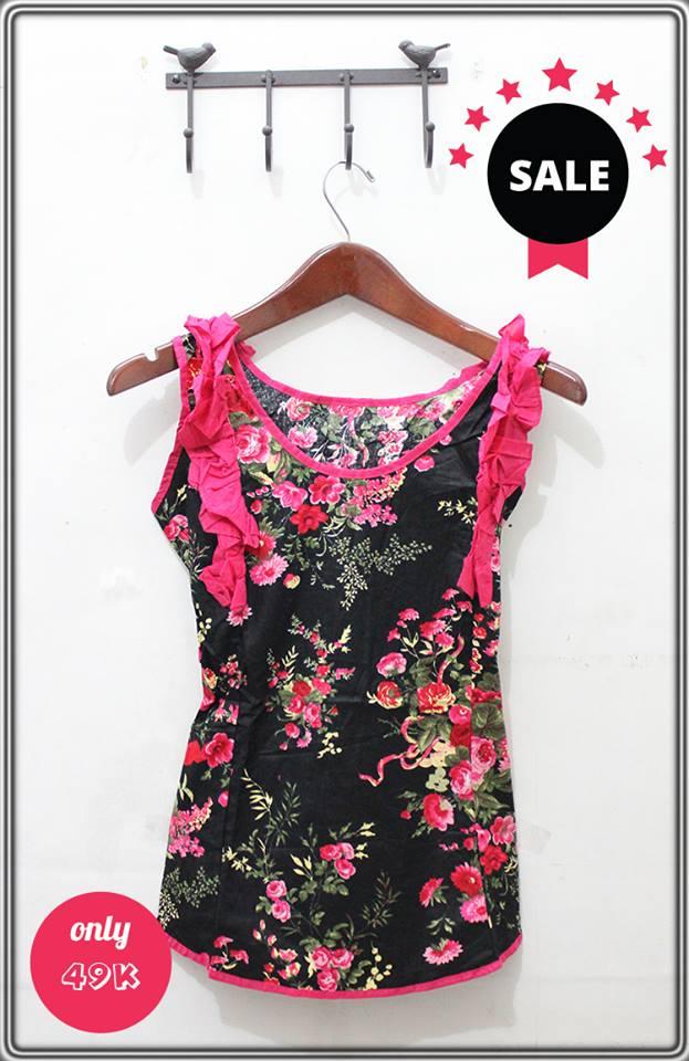 Miss Missy Mango Flow Ruffle Top KYM798