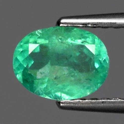 [EM100] Oval 0.84ct 7.2x5.5mm Natural Green Emerald Muzo Colombia, Goo