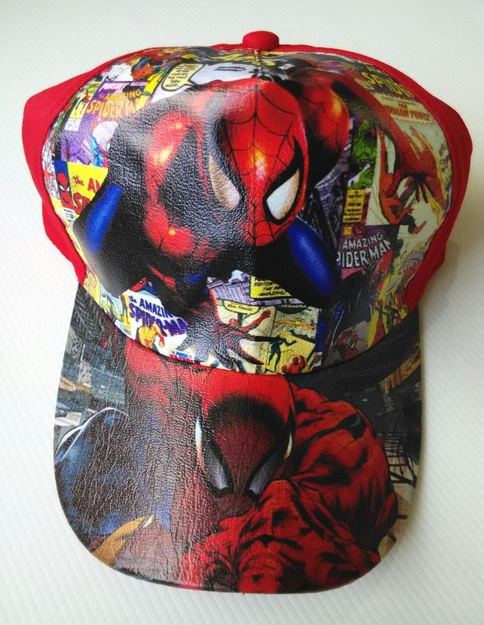 Topi Anak Spiderman Komik Merah