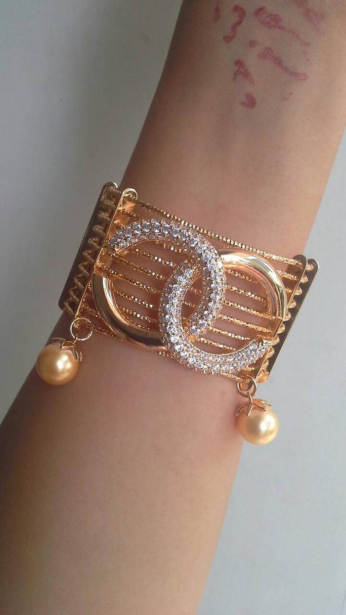 gelang chanel besar mutiara lombok gold