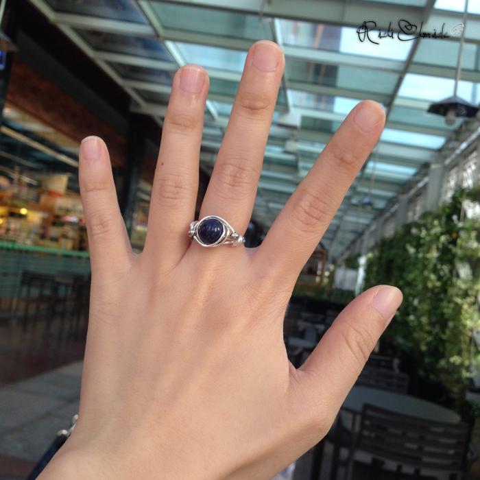 Lapis Lazuli Eclipse Ring / cincin lapis lazuli
