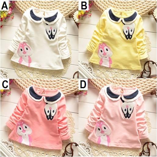 baju anak perempuan blouse atasan chip n dale kiki koko kuning pink