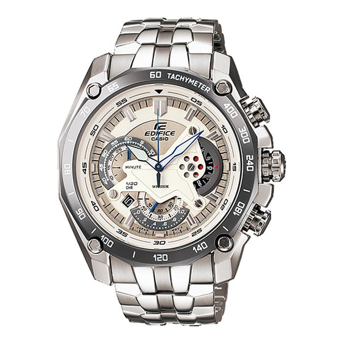 JAM TANGAN PRIA CASIO EDIFICE ORIGINAL CHRONOGRAPH ANALOG SILVER STAINLESS EF-550D-7A EDIFICE EF 550