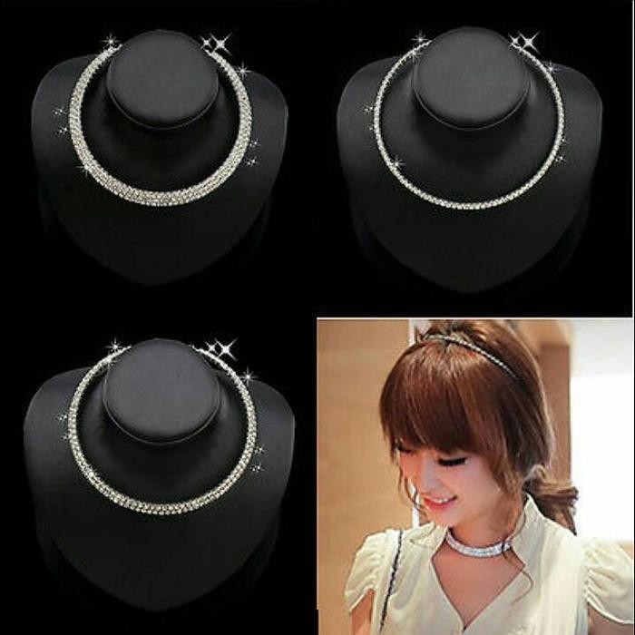 Necklace Choker Rhinestone Bling"