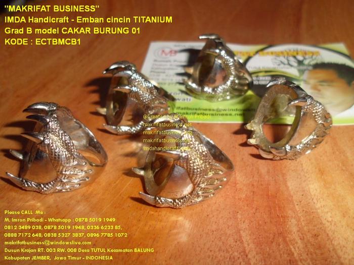 Emban Cincin TITANIUM Grad B model CAKAR BURUNG (harga kodian 20 pcs)