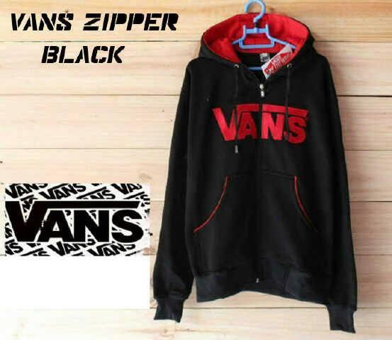 vans zipper black