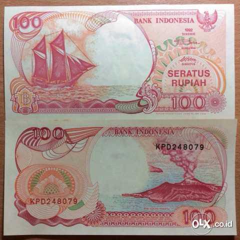 Uang Kuno 100 Rupiah Kertas Perahu TAHUN 1992 Untuk Mahar Pernikahan