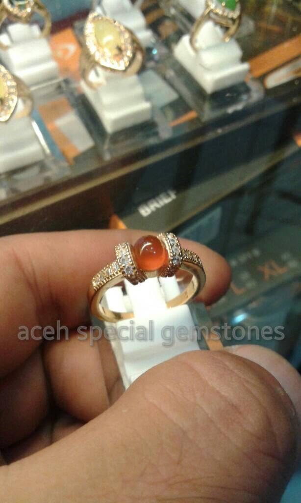 cincin batu cempaka madu "the true honey" wanita _ aceh