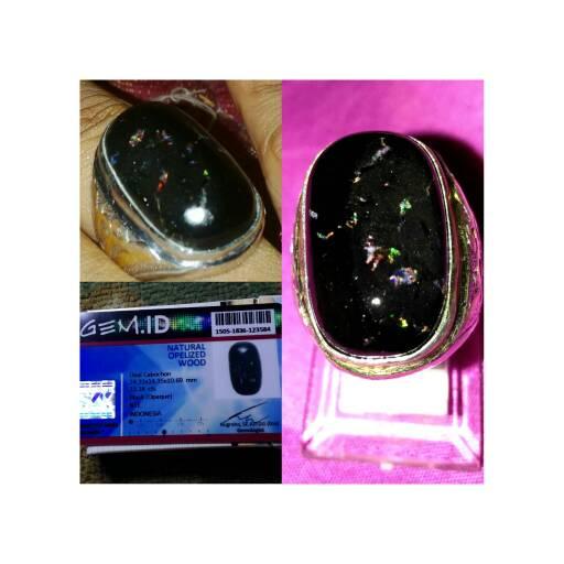 black opal banten big size ring perak bermemo