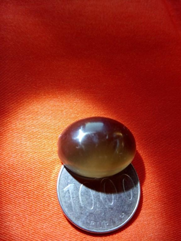 Mata cincin batu SOLAR SOLOK SELATAN Smoky Quart Ukuran Jumbo 24