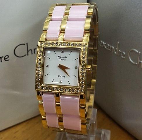 JAM TANGAN WANITA ALEXANDRE CHRISTIE AC 2314 LH GOLD PINK
