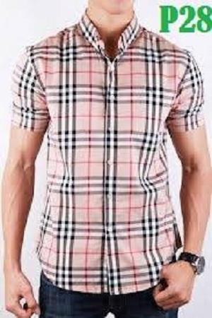 P28 Hem Pria Lengan Pendek Burberry, Tailor Bisa Modif SIZE LENGKAP