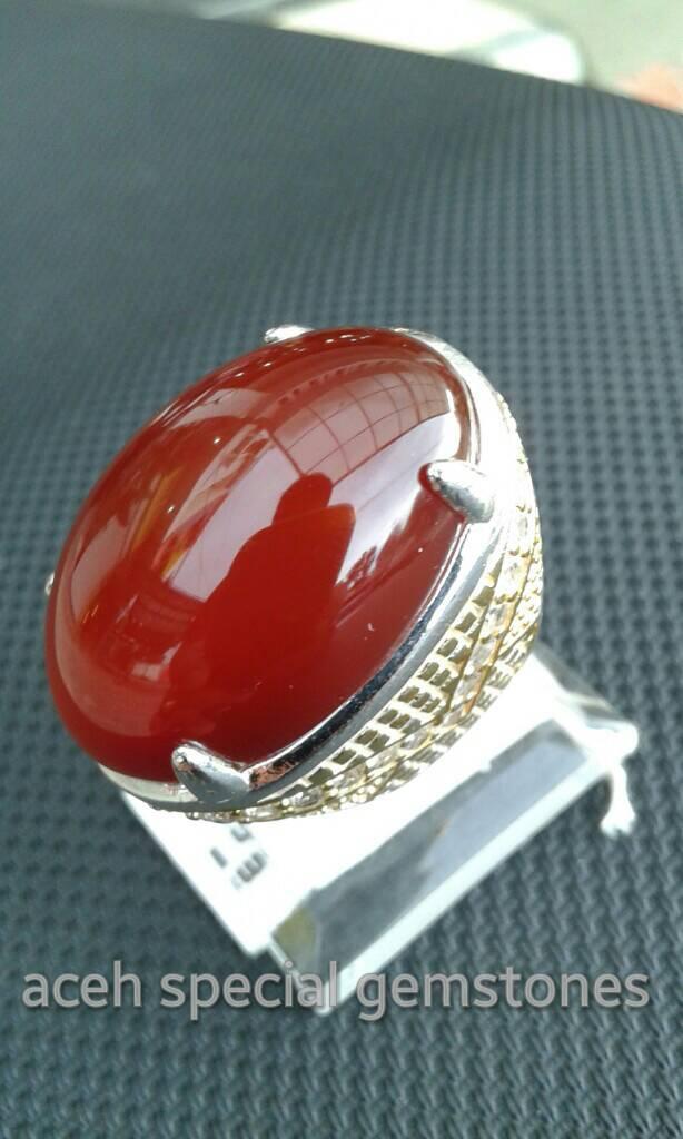 cincin batu cempaka merah " ROYAL BLOOD" _ asli aceh _