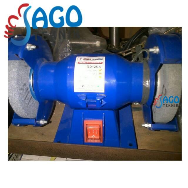 Mesin Grinda Duduk Double Thunder 5 inch / Gerinda Duduk Batu Akik