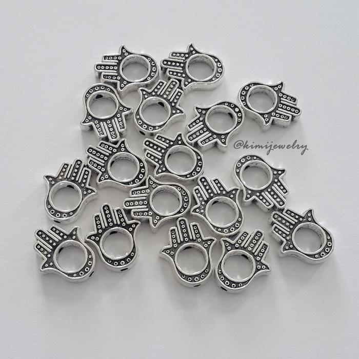 Spacer Metal Hamsa / Hand Of Fatima / Bahan Gelang Premium