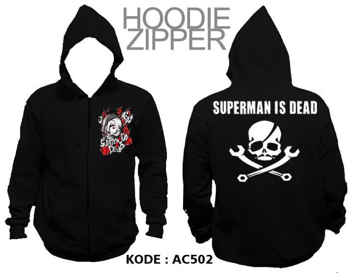 Hoodie zipper superman is dead-jaket superman is dead