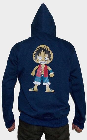 Jaket Anime One Peace Drop Dead Navy