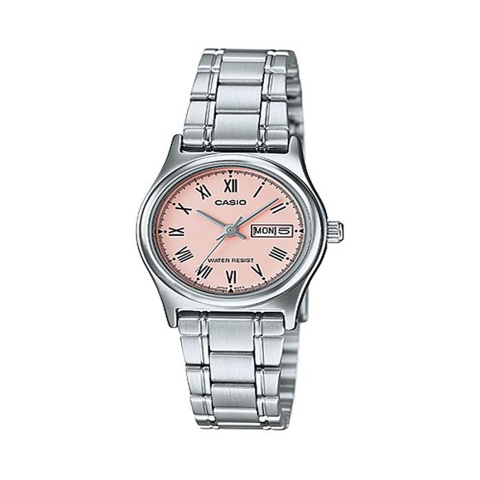 Casio Analog Jam Tangan Wanita Rantai Silver LTP-V006D-4B Original