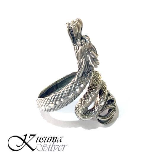 Cincin Ring Perak Silver Bali Motif Naga Dragon Asli 925 Pria Laki ele