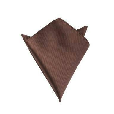 sapu tangan jas pocket square coklat tua ready stok