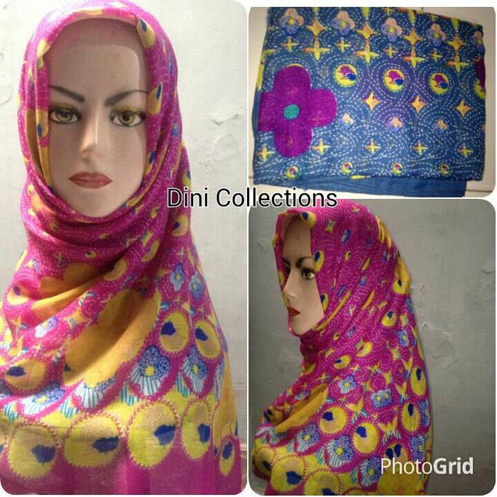 Jilbab Persegi Pashmina Pasmina Tierack motif