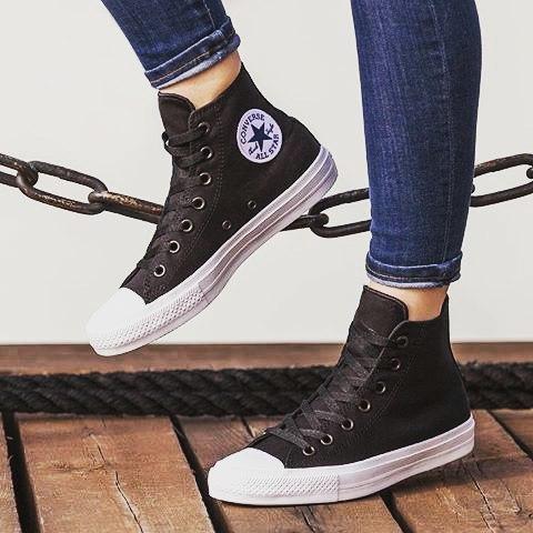 CONVERSE CHUCK TAYLOR ALL STAR II HI WITH LUNARLON "BLACK/WHITE"