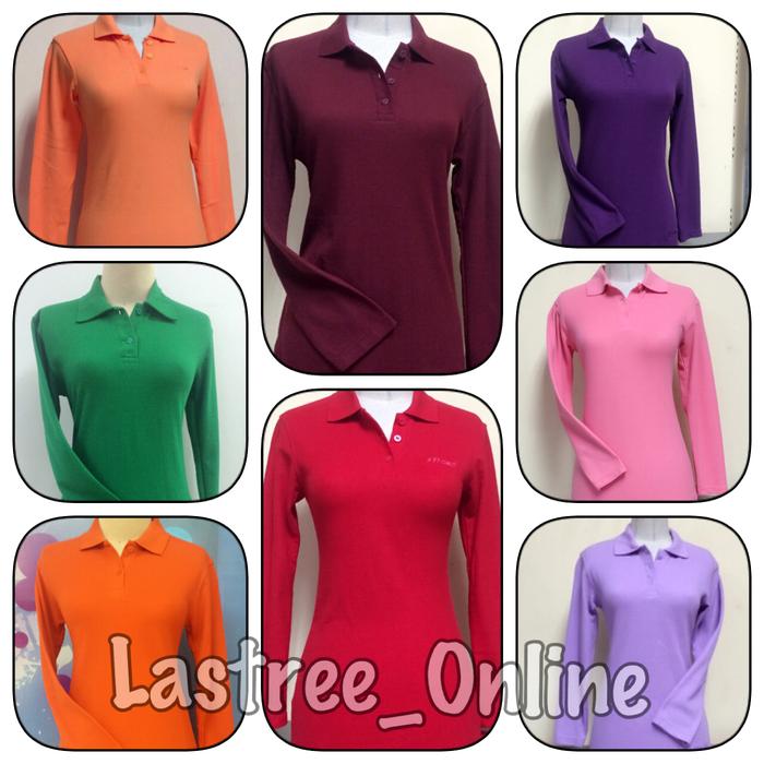KAOS POLO SHIRT WANITA LENGAN PANJANG,KAOS WANITA,POLO SHIRT CEWEK