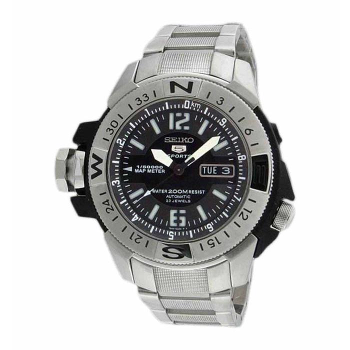 Seiko 5 SKZ225K1 Diver 200M Silver Black