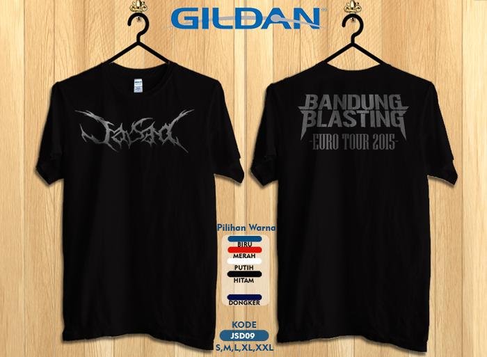 Kaos band jasad bandung blasting euro tour 215-Kaos gildan jsd09