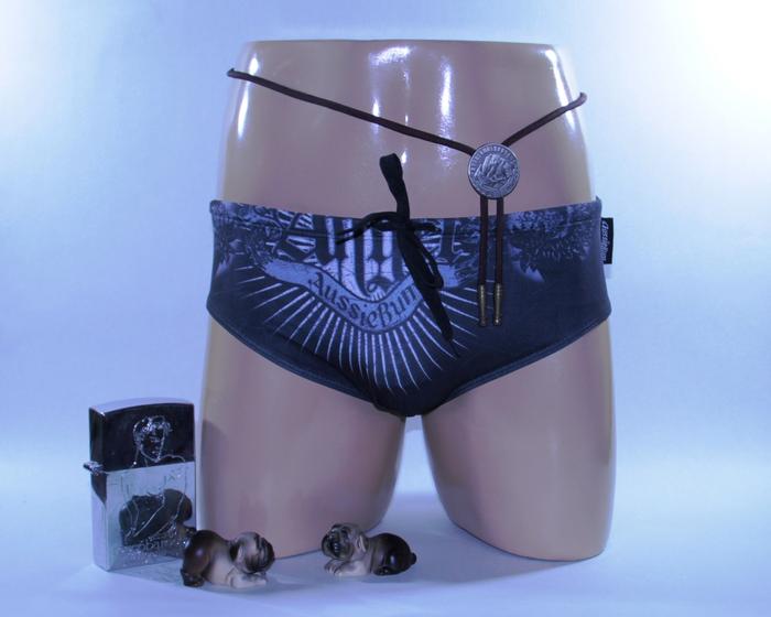 028 - Briefs Sexy Motif Hitam Anger Aussiebum