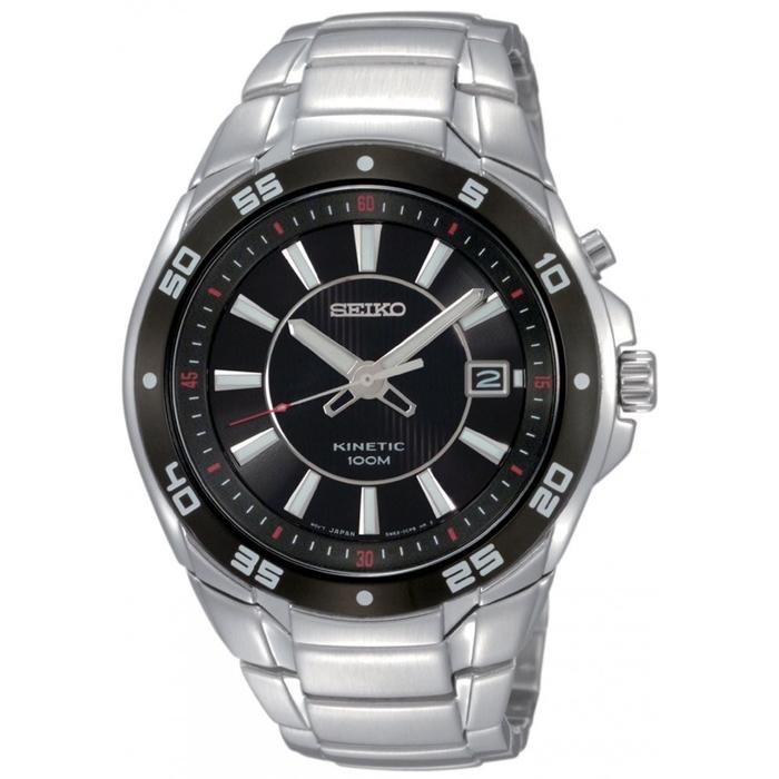 Jam Tangan Seiko SKA433P1 Kinetic Silver Black