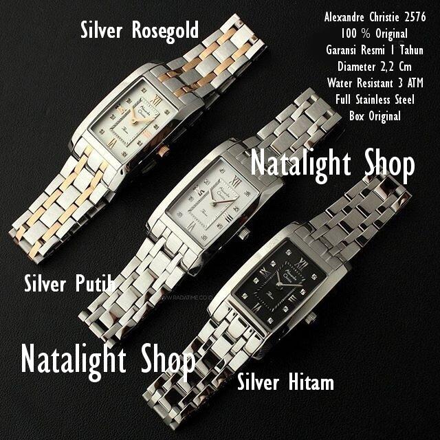 JAM TANGAN WANITA ELEGAN MEWAH ALEXANDRE CHRISTIE 2576 RANTAI ORIGINAL
