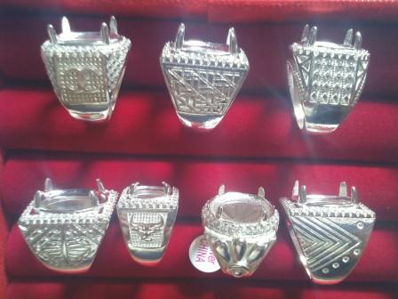 Cincin Emban Cangkang Ikatan Silver China